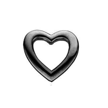 Christina Collect Dark Silver Heart Nydelig svart hjerte med blank overflate